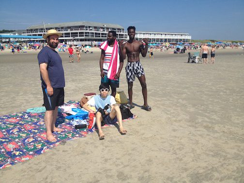 A day at the beach with international students.
