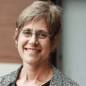 A head shot of Deborah Alm smiling