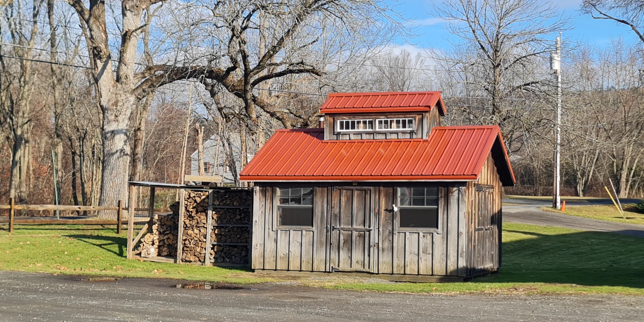 A small building for making maple syrup.