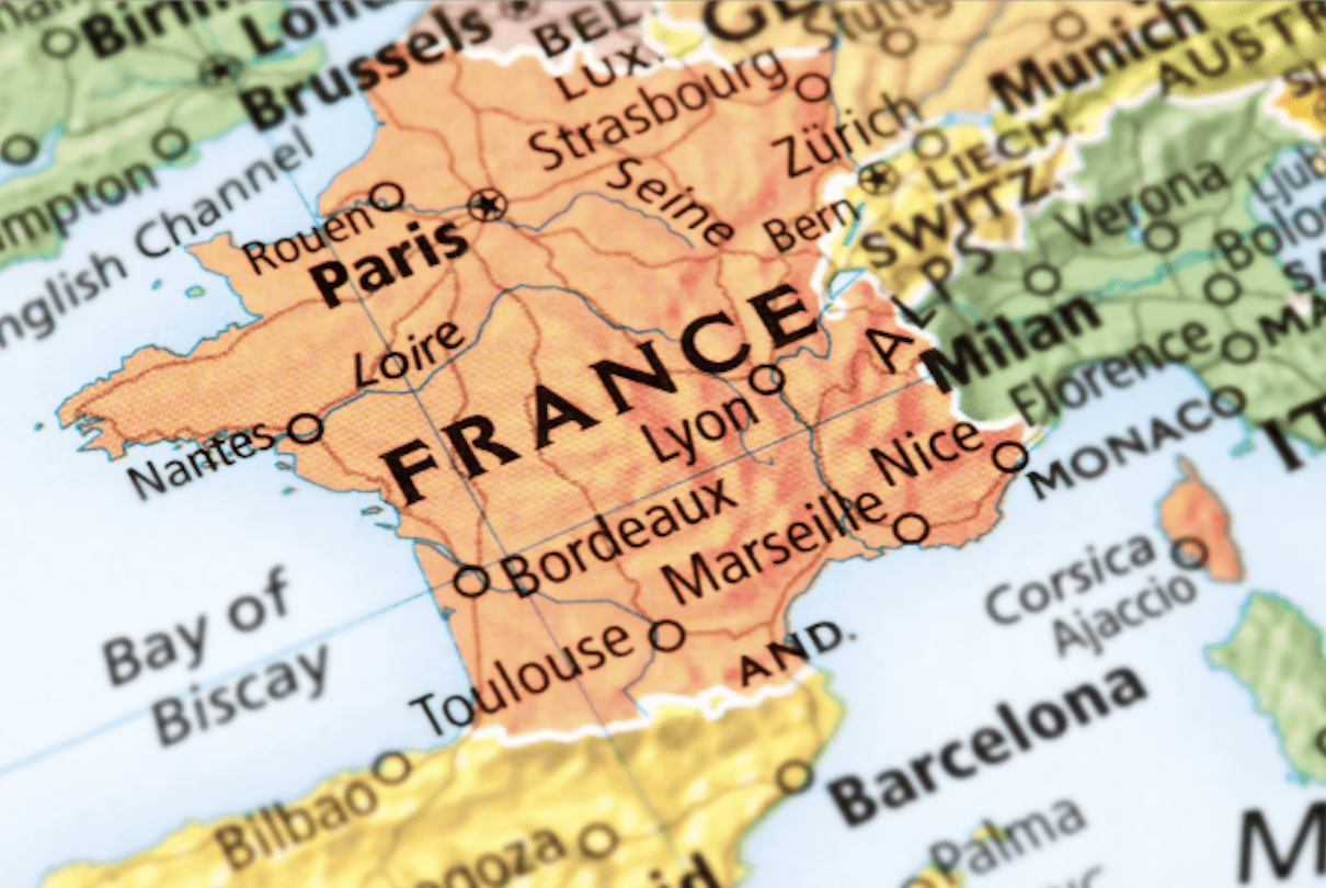 A map of France.