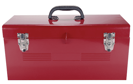 A red toolbox.