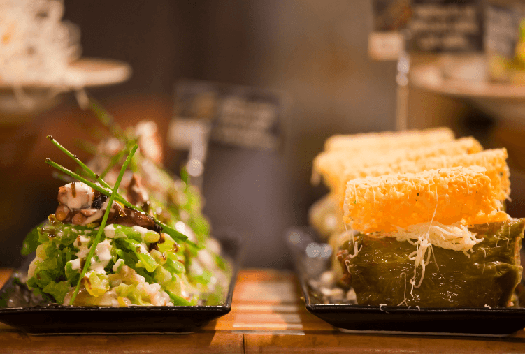 pintxos on a table