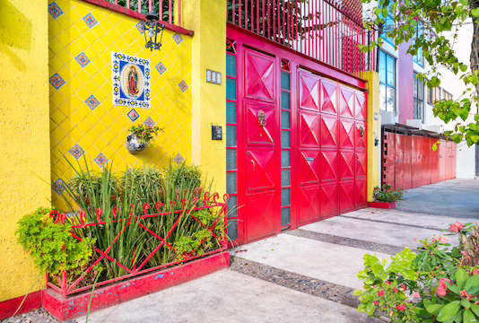 The Coyoacan neighborhood of Mexico City