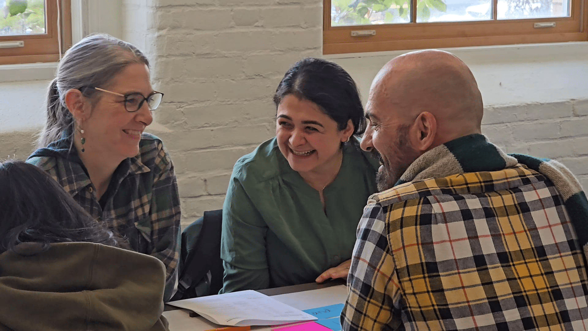 English teacher with students