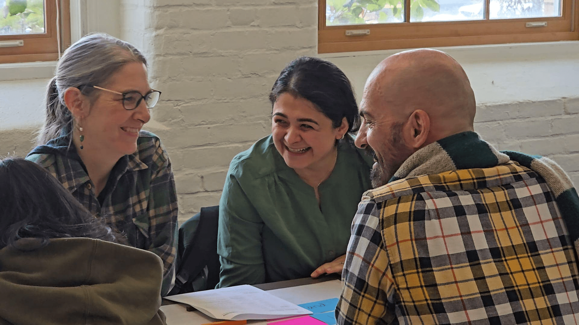 English teacher with students
