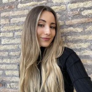 Young woman with long hair